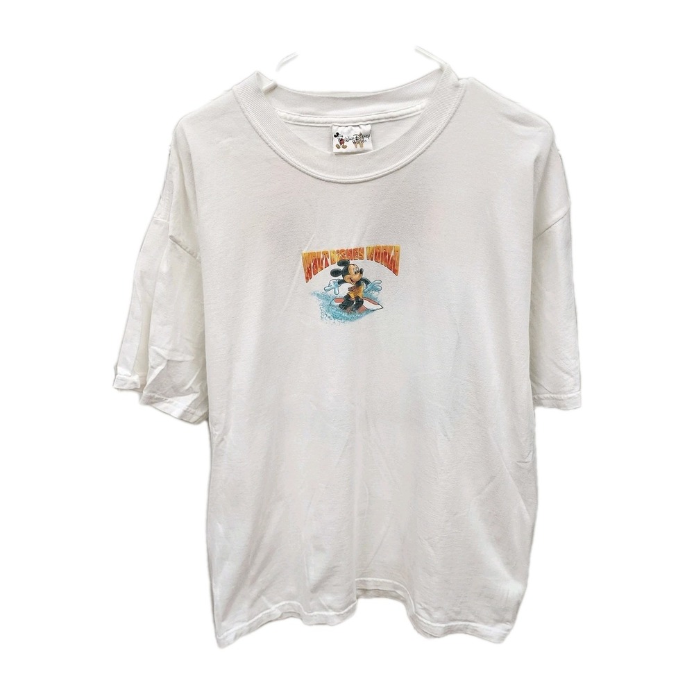 Vintage Walt Disney World Mickey Mouse Double Sided Surfing T-Shirt Size Large?